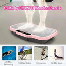 Vibration Plate Exercise Machine, Vibrating Fitness Platform Whole Body Shake Board Workout Equipment Fat Burner Vibrate Stand with Bluetooth Resistance Bands for Women Men Home Sport Gym-Pink by CozyNest Decor