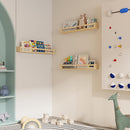 Heimlove 32 Inch Nursery Floating Shelves, Wood Nursery Book Shelves for Wall, Wall Bookshelf for Kids Solid Wood Wall Mounted Shelves for Books,Toys and Decor Storage, Set of 2 by TinyTreasures Baby Boutique