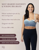 Kindred Bravely Sublime Nursing Sports Bras for Breastfeeding, Soft & Stretchy Maternity Bra by TinyTreasures Baby Boutique