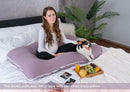 Meiz U Shaped Sleeping, Cooling 60‘’ Maternity Pillow for Pregnant Women with Jersey Cover, Purple by TinyTreasures Baby Boutique