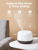 InnoGear 500ml Essential Oil Diffuser with Remote Control, Premium Ultrasonic Aromatherapy Diffusers Scent Humidifier Vaporizer Auto-Off Timer for Large Room Home, Brown by CozyNest Decor