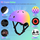 Color Gradient Adjustable Kids Bike Helmet Toddler Skateboard Helmets Boys Girls Child Ventilation Helmet for Multi-Sports Skating Cycling Scooter Balance by TinyTreasures Baby Boutique