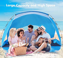 Beach Tent, Portable Sun Shelter for 2/3/4/6-8 Person with UPF 50+ UV Protection, Easy Setup Waterproof Beach Shade Canopy Cabana for Family Outdoor and Picnics, Fishing with Carrying Bag by TinyTreasures Baby Boutique