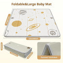 Foldable Baby Play Mat, PIGLOG Waterproof Playmats for Babies and Toddlers Kids, Safe Foam Playmat for Tummy Time, 50x50 Playpen Mat, Reversible Baby Floor Mat for Infant, Toddler, Vast Planet by TinyTreasures Baby Boutique