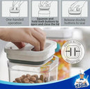 MR.SIGA 8 Piece Airtight Food Storage Container Set, BPA Free Kitchen Pantry Organization Canisters, One-handed Airtight Plastic Containers with Lids for Cereal, Spaghettie, Pasta,White by CozyNest Decor