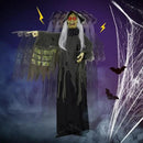 AW Animated Halloween Decorations,Scary Witch,6 FT Life Size Standing Clown,Motion/Sound Activated LED Eyes Creepy Sound,Haunted House Props,Party Outdoor Indoor Lawn Yard Patio 2025 by CozyNest Decor