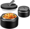13.5oz Soup Thermo for Hot Food Kids with Buckle Lid Insulated Vacuum Food Jar Wide Mouth Leakproof Stainless Steel Lunch Container (Black) by TinyTreasures Baby Boutique