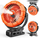 Ausic Portable Misting Clip on Fan, 100ml Camping Stroller Fan with LED, Max 45H Working Time Golf Cart Fans, 360° Rotate Cooling Spray, Outdoor Rechargeable Battery Fans for Travel/Home/Beach by TinyTreasures Baby Boutique