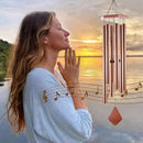 Wind Chimes Outdoor Large Deep Tone, 44 Inches Sympathy Wind Chimes Tuned Soothing Melody, Memorial Wind-Chime with 6 Heavy Tubes for Outside Decoration, Garden/Yard. Copper by CozyNest Decor