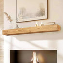 60x8x5 Fireplace Mantel - Handcrafted Rustic Solid Wood Wall Mounted Floating Shelf with Invisible Heavy Duty Wood Bracket (Natural) by CozyNest Decor