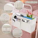 Bedside Caddy Organizer with Fixed Straps, Bunk Bed Caddy ideal for Home, Bunk Bed, Dorm, Hospital, Crib, Versatile Bedside Storage Solution (Beige) by CozyNest Decor