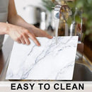 Marble Plastic Placemats Set of 6 Marbles Table Mats Marble Theme Place Mats Wipe Clean Washable Recyclable Table Placemats for Indoor Outdoor Heat Resistant Kitchen Dining by CozyNest Decor