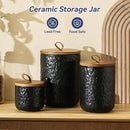 Kitchen Canisters for Countertop, Ceramic Coffee Canisters with Airtight Lids Food Storage Jars Sugar Container for Kitchen Counter Tea, Coffee Beans, Spice (