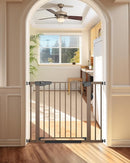 Cumbor 29.7-40.6" Baby Gate for Stairs, Mom's Choice Awards Winner-Dog Gate for Doorways, Pressure Mounted Self Closing Pet Gates for Dogs Indoor, Durable Safety Child Gate with Easy Walk Thru Door by TinyTreasures Baby Boutique