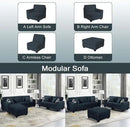 L Lengend Vansen Modular Sectional Sofa U Shaped Couch with Ottoman Modern Reversible Corner Sectional Couch for Living Room (Charcoal, 2+3 with Ottoman) by CozyNest Decor