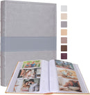 RECUTMS Photo Album with Writing Space 4x6 300 Pockets Photo Book,Leather Cover Picture Album with Memo Areas for Wedding Anniversary Family Baby Couple Valentines Graduation Travel (Grey) by TinyTreasures Baby Boutique