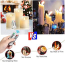 Tappovaly Flameless Flickering Battery Operated Candles 3pack Real Wax Pillar LED Candles with 10-Key Remote Control and 24 Hours Timer for Wedding, Party, Home Decoration (Ivory) by GreenHaven Gardens