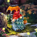 Solar Outdoor Statues Gnome Garden Decor, Garden Gnome with Solar LED Umbrella Decorative for Patio, Balcony, Lawn, Yard Ornament - Unique Gardening Gifts for Mom Grandma by GreenHaven Gardens