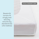 Newton Baby Waterproof Crib Mattress Pad | Ultra-Breathable Quilted Layer for Comfort & Universal Fitted Skirt for Secure Fit | Machine Washable | Crib Mattress Protector Pad Waterproof, 1 Pack by TinyTreasures Baby Boutique