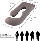 Pregnancy Pillow, Full Body Maternity Pillow 57 inch, with Removable Washable Cover - Sleep Support for Legs, Back, Neck, Shoulder, HIPS, Belly for Pregnent Women (Cooling Cover) by TinyTreasures Baby Boutique