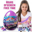 GirlZone Egg Surprise Galaxy Slime Kit for Girls, 39 Pieces to Make Glow in The Dark Slime, DIY Slime with Glitter, Fun Slime Kits for Girls 10-12 by TinyTreasures Baby Boutique