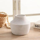 Mitt&Ditt Ceramic Flower Vase, 5.3 inch Off-White Farmhouse Rustic Vase, Handcrafted Weathered Pottery Vases, Small Flower Terracotta Vases for Home Decor, Living Room, Table, Shelf by CozyNest Decor