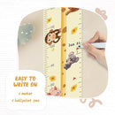 Personalized Name Growth Chart Wall Decor for Kids – Canvas Removable Height Chart Measuring Ruler 59" x 7.9" (Giraffes) by TinyTreasures Baby Boutique
