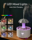 Aesthetic 2-in-1 Humidifier Oil Diffuser with 360° Rotating Raindrop & 7 LED Mood Lights,Ultrasonic Quiet Cool Mist Humidifier for up to 24 Hrs,Ideal Holiday Gifts for Home by TinyTreasures Baby Boutique