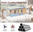 APEXCHASER Clothes Drying Rack Foldable, Large Drying Rack for Clothing Retractable, Winged Laundry Rack Folding Indoor Outdoor, Metal Clothes Airer for Bedding Towel Sweater Heavy Duty, White by CozyNest Decor