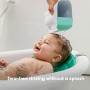Frida Baby Control The Flow Bath Rinse Cup, Tear Free Rinser to Wash Hair and Body with Easy Grip Handle and Removable Rain Shower, Made in USA by TinyTreasures Baby Boutique