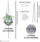SCANDINORDICA Disco Ball Planter – Value Package: Mirror Disco Planter with Chain, Macrame Hanger and Acrylic Stand for Desk, Includes Self Watering Insert, Eclectic Home Decor | 10 inch Silver