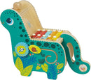 Manhattan Toy Wooden Dinosaur Toddler and Preschool Musical Instrument and Activity Toy with Xylophone, Sawtooth Ridges and Solo Mallet by TinyTreasures Baby Boutique