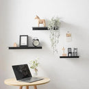 JOOM Black Floating Shelves for Wall Storage, Metal Wall Shelves for Living Room, Bathroom, Kitchen, 16” Display Shelves for Collectibles(2 PCS) by CozyNest Decor