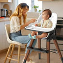8 in 1 Highchair, Convertible Wooden Baby High Chair with Tray, Adjustable High Chair for Babies and Toddlers, Easy to Clean, Grow with Family|Booster|Learning Table|High Stool by TinyTreasures Baby Boutique