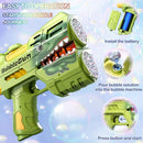 2 Pack Bubble Guns with 4 Bottles Refill Solution, LED Light Up Rechargeable Bubbles Machine Blower for Kids Toddlers 4-8, Outdoor Toys Gifts, Wedding Easter Party by TinyTreasures Baby Boutique