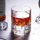 KAMMAK Crystal Whiskey Glasses Set of 2, Luxury 7.78oz Old Fashioned Glasses Stemless, Hand Blown Cocktail Glasses, Handcrafted Engraved Scotch Cup for Women, Men Gift for Bourbon Barware by CozyNest Decor