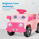 6V Toddler Ride-On Car with Horn LED Front Light Rear Storage and Eyes Theme – Fun & Safe Electric Car for Boys & Girls 18+ Months – Perfect for Little Explorers(Pink Eyes) by TinyTreasures Baby Boutique
