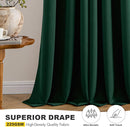 MIULEE Hunter Green Blackout Curtains for Bedroom Living Room 90 Inches Long 2 Panels, Thermal Insulated Room Darkening Drapes Solid Grommet Noise Reduction Emerald Green Christmas Curtains 40x90 Inch by TinyTreasures Baby Boutique