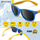 RIVBOS Kids Sunglasses Polarized UV Protection Flexible Rubber Glasses Shades with Strap for Boys Girls RBK004 by TinyTreasures Baby Boutique