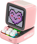 Divoom Ditoo Retro Pixel Art Game Bluetooth Speaker with 16X16 LED App Controlled Front Screen (Pink) by TinyTreasures Baby Boutique