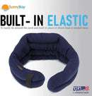 SunnyBay XL Microwave Heating Pad, Microwavable Heated Neck and Shoulder Wrap, Hands-Free Weighted Moist Hot or Cool Pack, Soft Fleece Cover and Flaxseed Filling, 30 Inch Extra-Long Length, Navy by CozyNest Decor