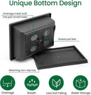GROWNEER Large Bonsai Training Pots 3 Packs 14 Inch with Drainage Humidity Trays, Bonsai Tree Starter Kits with 1 Repotting Mat, Growing Rectangle Planter for Garden Yard Office Indoor Outdoor by GreenHaven Gardens