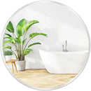 Fabuday Silver Circle Mirror for Wall 20 inch - Round Mirror for Bathroom, Entryway, Living Room, Hallway, Bedroom Decor, Small Matte Frame Mirrors by CozyNest Decor