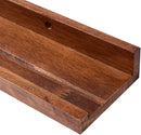 AZSKY Floating Wood Wall Shelves Light Walnut 48 Inch Long Hanging Picture Photo Ledge Shelf Rustic Modern Narrow Shelves for Wall Decor Storage and Display Nursery Book Shelves a Set of 3 by TinyTreasures Baby Boutique