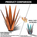Metal Agave Plants, Tequila Rustic Sculpture, Metal Yard Art, Outdoor Lawn Ornaments Yard Stakes (Rusty- L) by CozyNest Decor