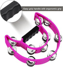 EastRock Double Row Tambourine,Metal Jingles Hand Held Percussion-Half Moon Tambourine for Adults, KTV, Party(Purple) by TinyTreasures Baby Boutique