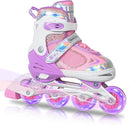 Nattork Blade Roller Skates for Boys with Light Up Wheel, Outdoor & Indoor Illuminating Black Inline Skates for Boys Little Kids Toddler Ages 5-8 4 5 6, Beginners by TinyTreasures Baby Boutique