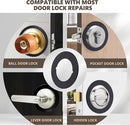 1 Pcs Upgraded Door Knob Plates with Double-Sided Tape –Thick Stainless Steel Scar Plates for Deadbolts & Knobs, Durable Lock Hole Covers for Fixing Loose Knobs and Damaged Areas(Matte Black) by TinyTreasures Baby Boutique