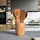 11 PCS WOSPONFAN Kitchen Utensils Set - Wooden Spoons for Cooking, Natural Beech Wood Wooden Utensils - Includes Wooden Spoons, Spatula Set, Slotted Spoon - Handmade Wooden Spoon Set by CozyNest Decor