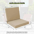 Outdoor Deep Seat Cushion Set 24" x 24", Water Repellent & Fade Resistant Cushion for Patio Furniture, Back & Seat Cushion with Removable Covers for Sofa, Couch, Beige by GreenHaven Gardens
